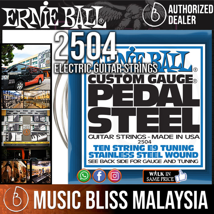 Ernie Ball 2504 Pedal Steel E9 Tuning Guitar Strings (13-38) - Music Bliss Malaysia