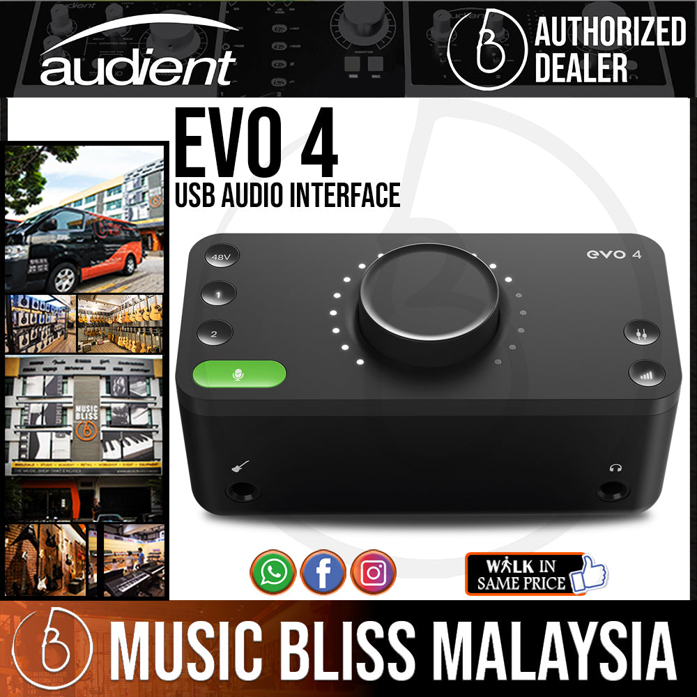 Audient EVO USB Audio Interface Music Bliss Malaysia