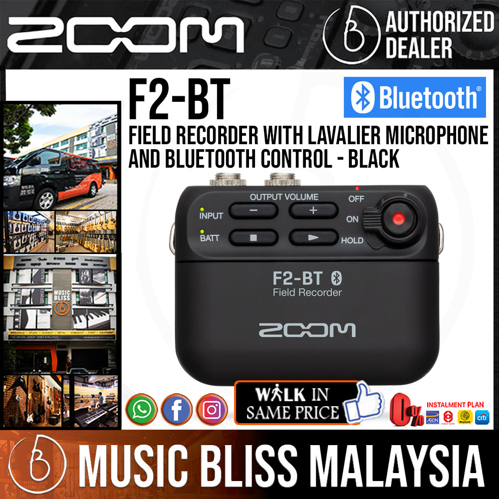 Zoom F2-BT Field Recorder with Lavalier Microphone and Bluetooth