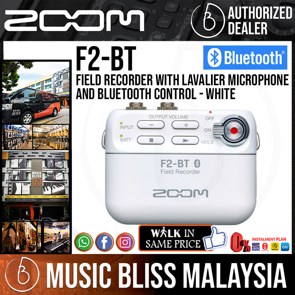 Zoom F2-BT Field Recorder with Lavalier Microphone and Bluetooth