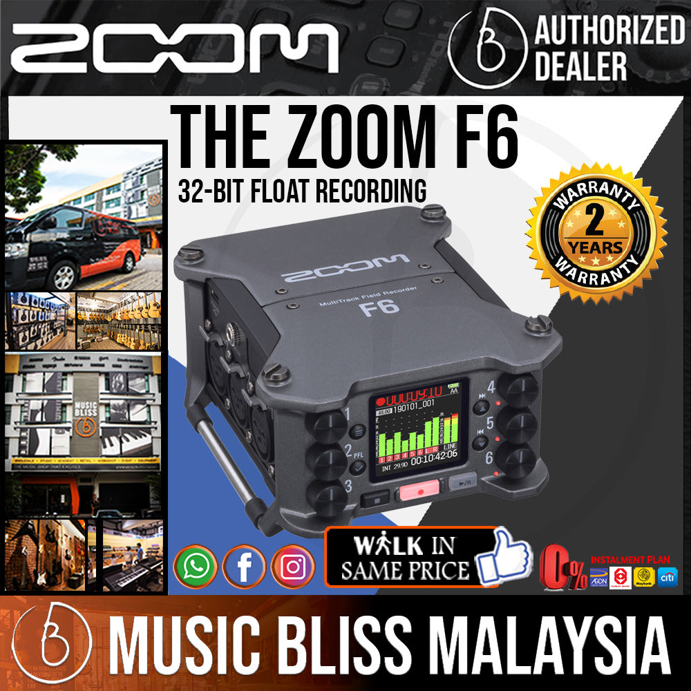 Zoom F6 Multitrack Field Recorder with 0% Instalment - 2 Years