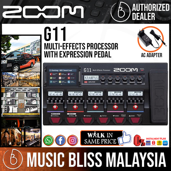 Zoom G11 Multi-Effects Processor with Expression Pedal | Music