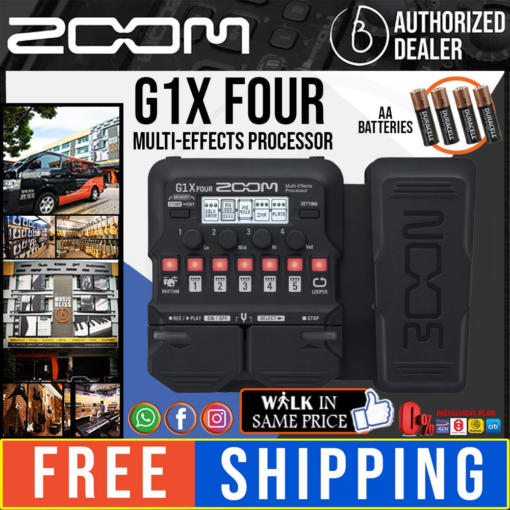 Zoom G1X FOUR Multi-effects Processor with Expression Pedal