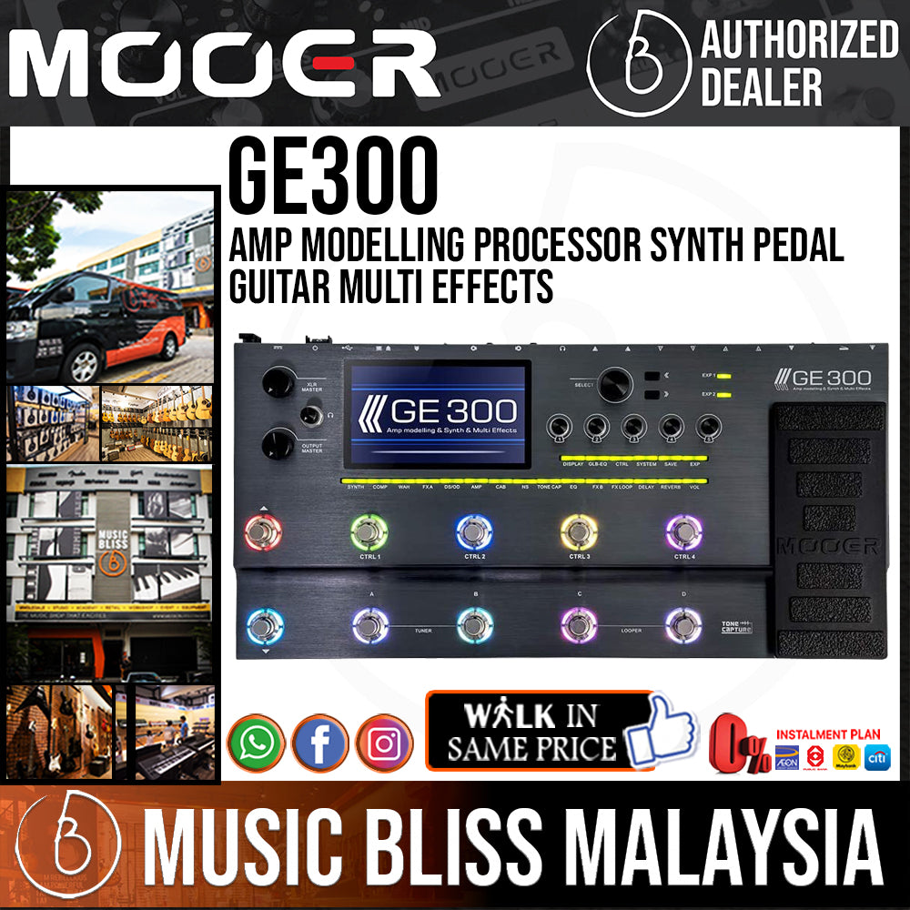 Mooer GE300 Amp Modelling Processor Synth Pedal Guitar Multi