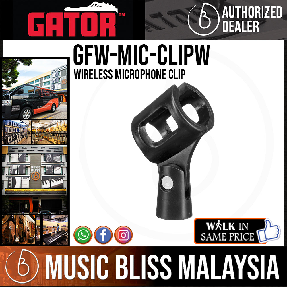 Gator Frameworks GFW MIC CLIPW Wireless Microphone Clip Music