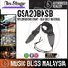 On-Stage GSA20BKSB Nylon Guitar Strap with Leather End - Black (OSS GSA20BKSB) - Music Bliss Malaysia