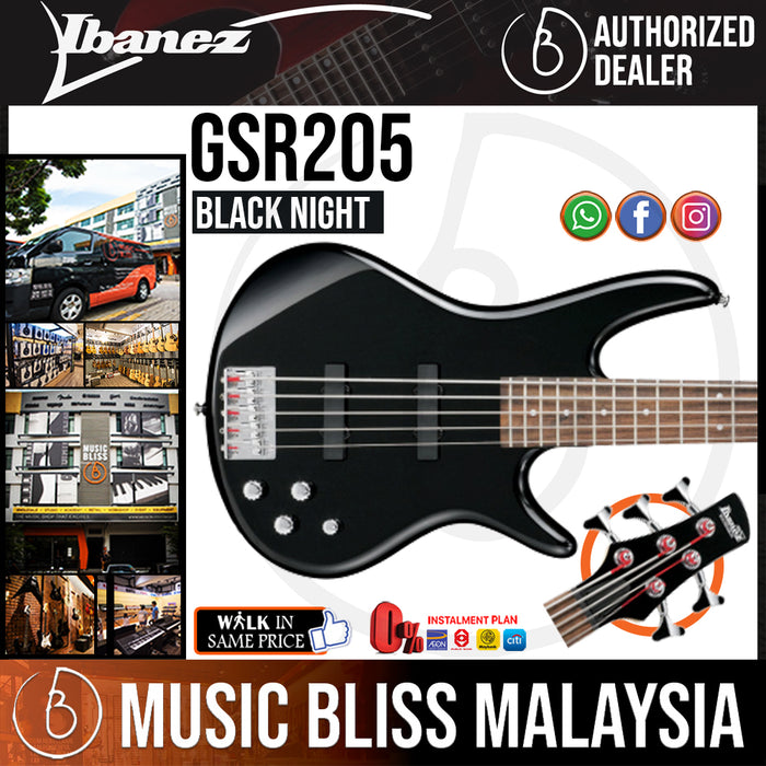 Ibanez GIO GSR205 - Black Night (GSR205-BK) *Price Match Promotion* - Music Bliss Malaysia