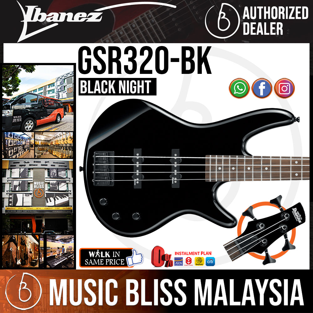 Ibanez GIO GSR320 - Black Night | Music Bliss Malaysia