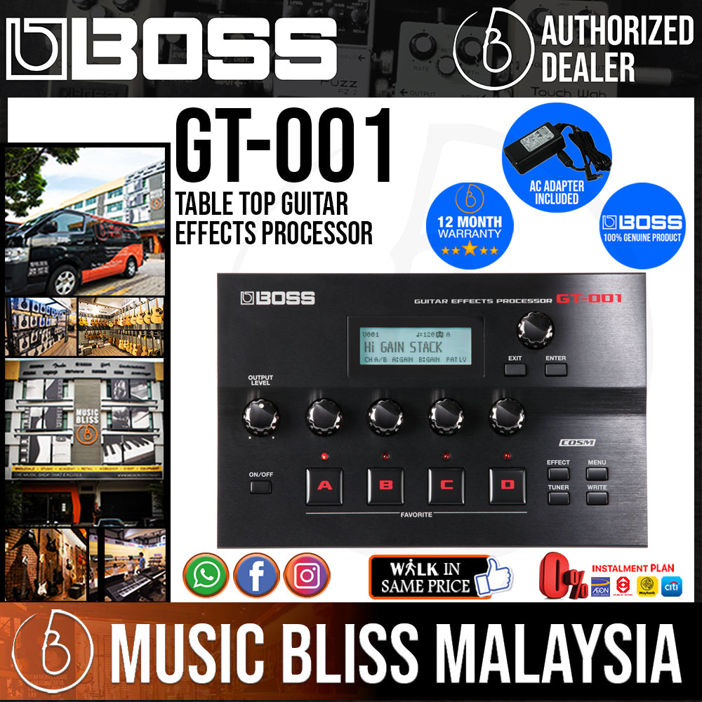 Boss GT-001 Table Top Guitar Effects Processor | Music Bliss Malaysia