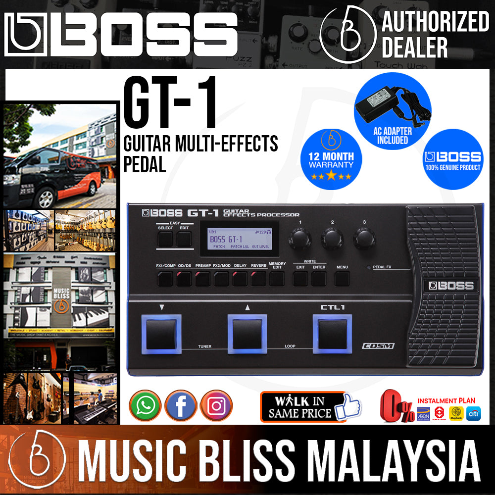 Boss GT-1 Guitar Multi-Effects Pedal with Original Adapter (GT1 ...