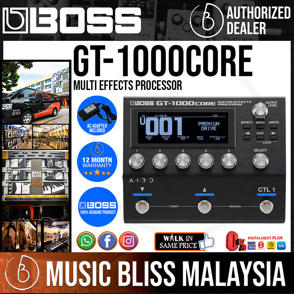 Boss GT-1000CORE Multi Effects Processor Amp Modeler Guitar and Bass P –  The Music Farm