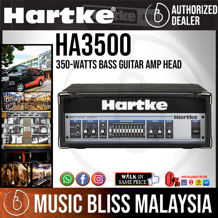 Hartke HA3500 Bass Guitar Amplifier Head with 0% Instalment - Music Bliss Malaysia