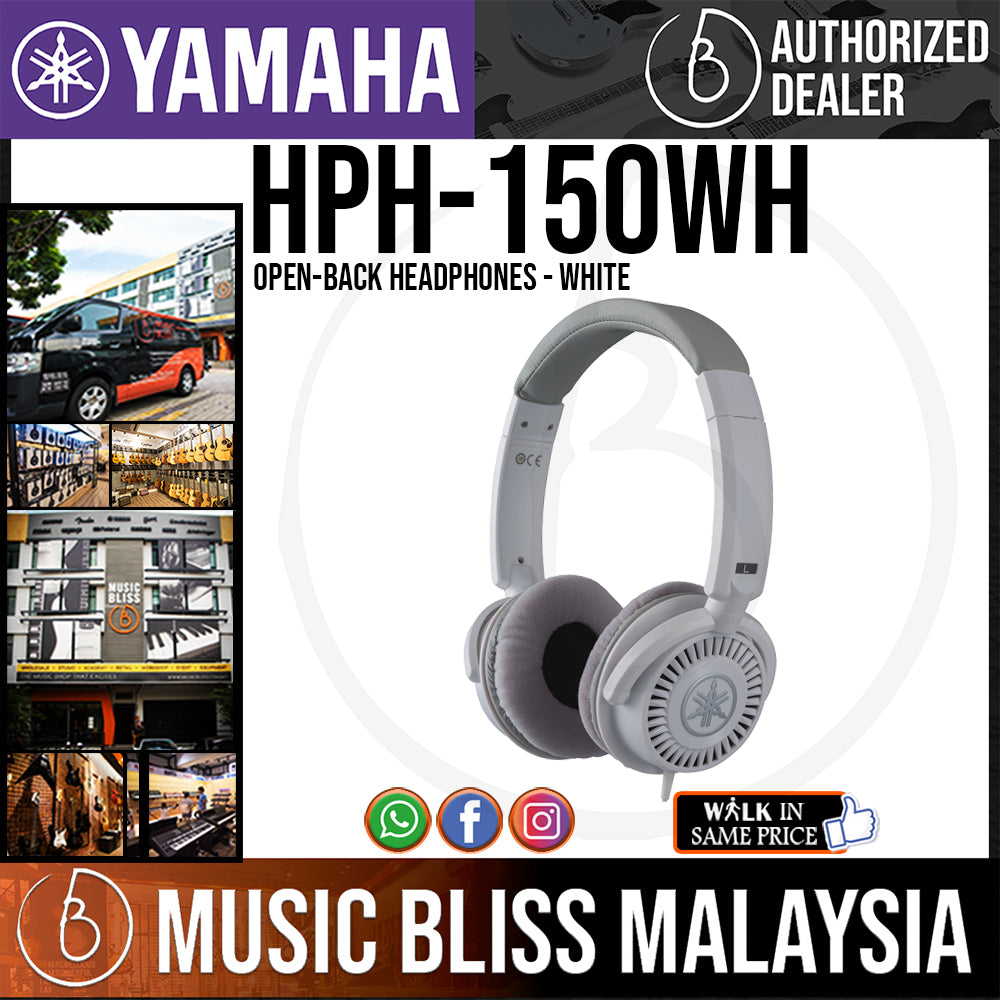 Yamaha HPH 150 Open back Headphones White Music Bliss Malaysia