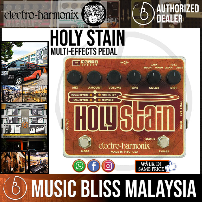 Electro Harmonix Holy Stain Multi-Effects Pedal (Electro-Harmonix / EHX) - Music Bliss Malaysia