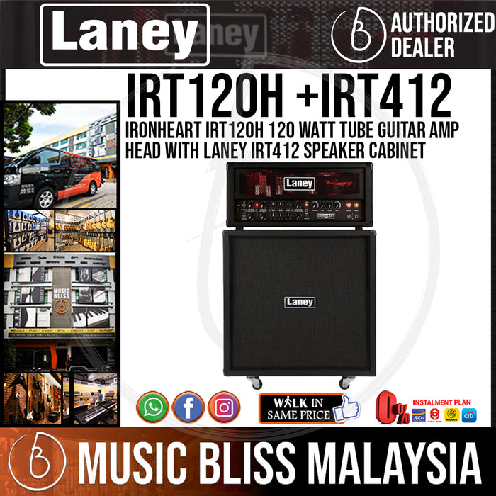 Laney Ironheart Irt120h 120 Watt Tube Guitar Amp Head With Irt412