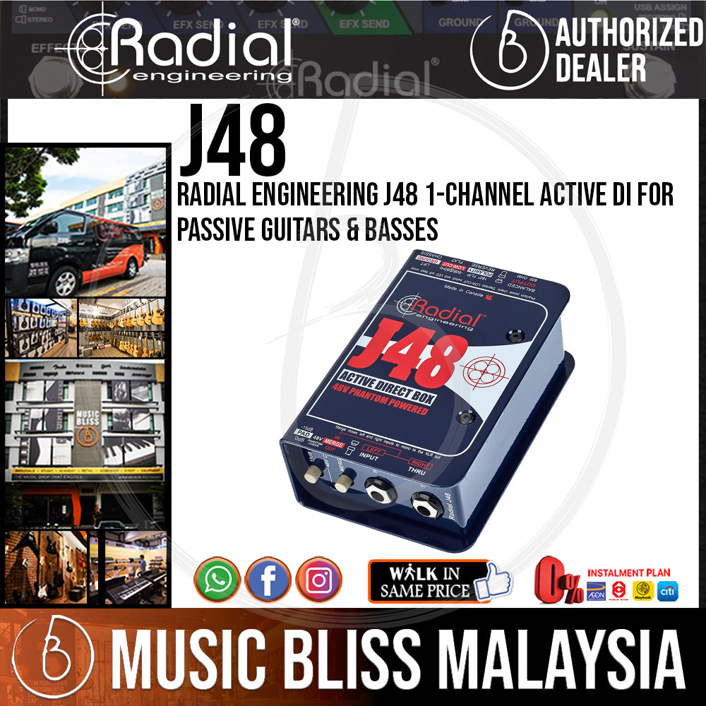 Radial Engineering J48 1-channel Active DI for Passive Guitars & Basses