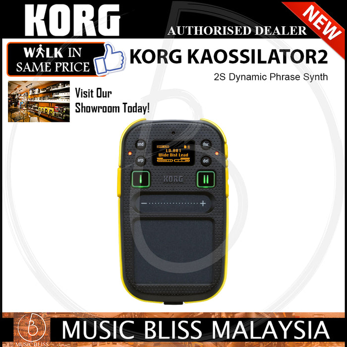 Korg Kaossilator 2S Dynamic Phrase Synth with 0% Instalment (KO2S) - Music Bliss Malaysia