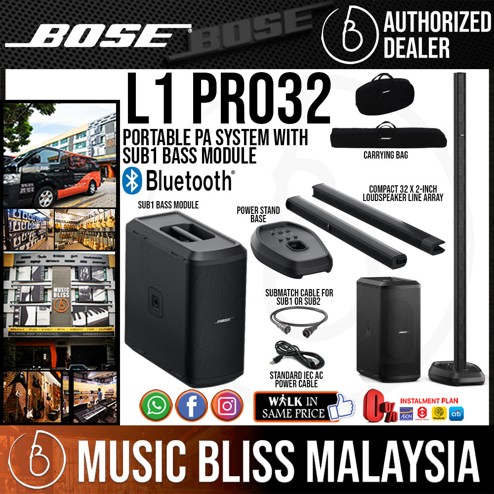 Bose L1 Pro32 Portable PA System with Sub1 Bass Module | Music