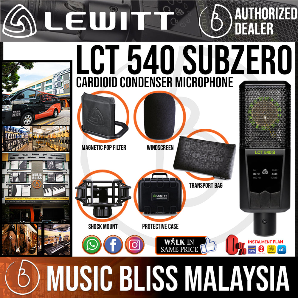 Lewitt LCT 540 Subzero Cardioid Condenser Microphone (LCT-540 / LCT540) |  Music Bliss Malaysia