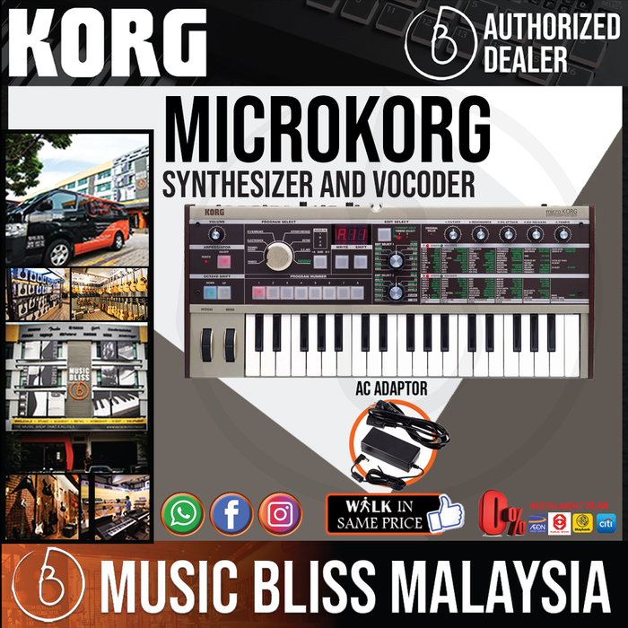 Korg microKORG Synthesizer with Vocoder - 0% Instalment (MK1 / MK-1) - Music Bliss Malaysia