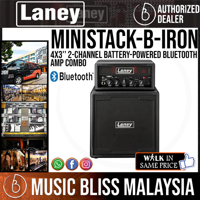 Laney Ministack-B-Iron Bluetooth Battery Powered Guitar Amplifier ...