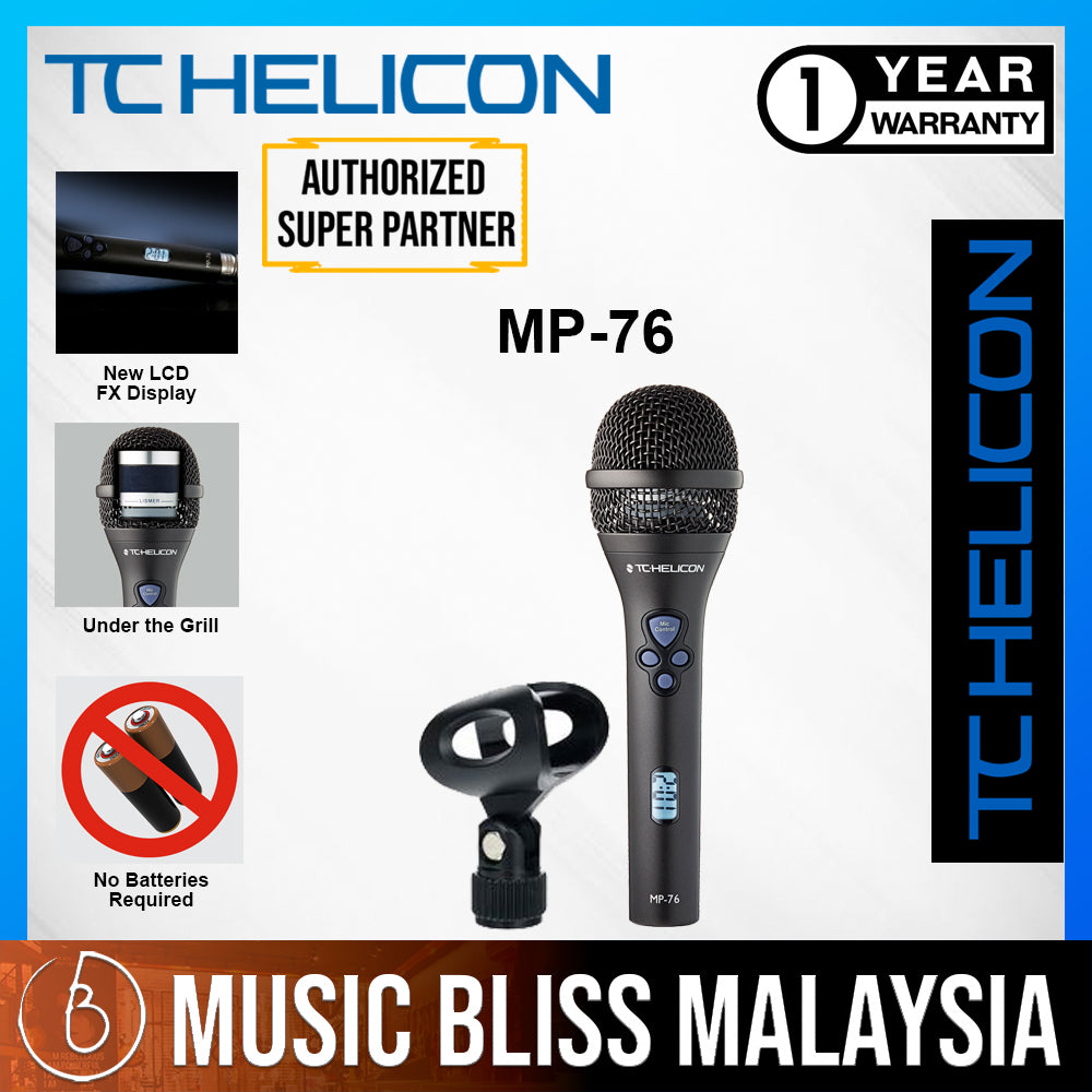 TC-Helicon MP-76 4-Button Control Dynamic Microphone | Music Bliss