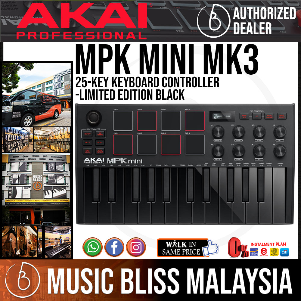 AKAI Professional MPK Mini MK3 25 Key USB MIDI Keyboard Controller
