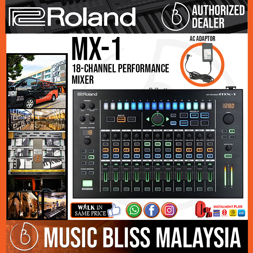 Roland AIRA MX-1 18-channel Performance Mixer (MX1) |Music Bliss Malaysia