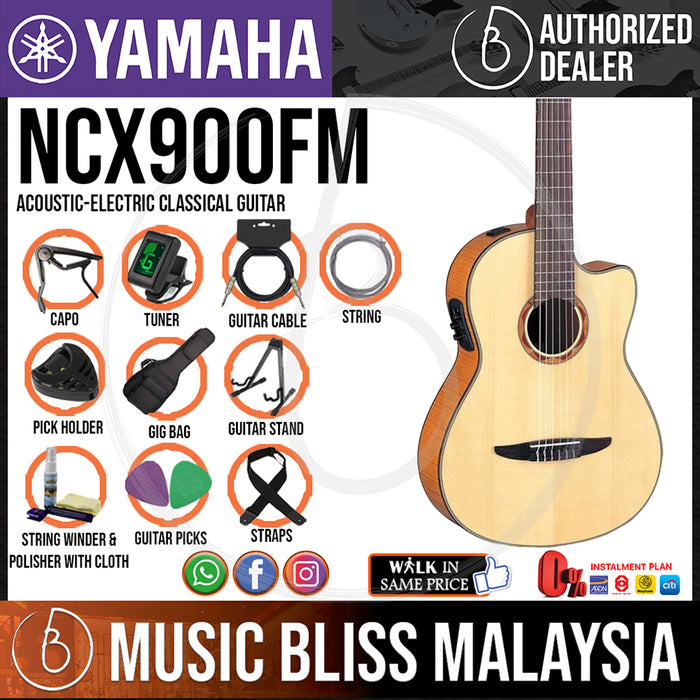 Yamaha NCX900FM Acoustic-Electric Classical Guitar | Music Bliss