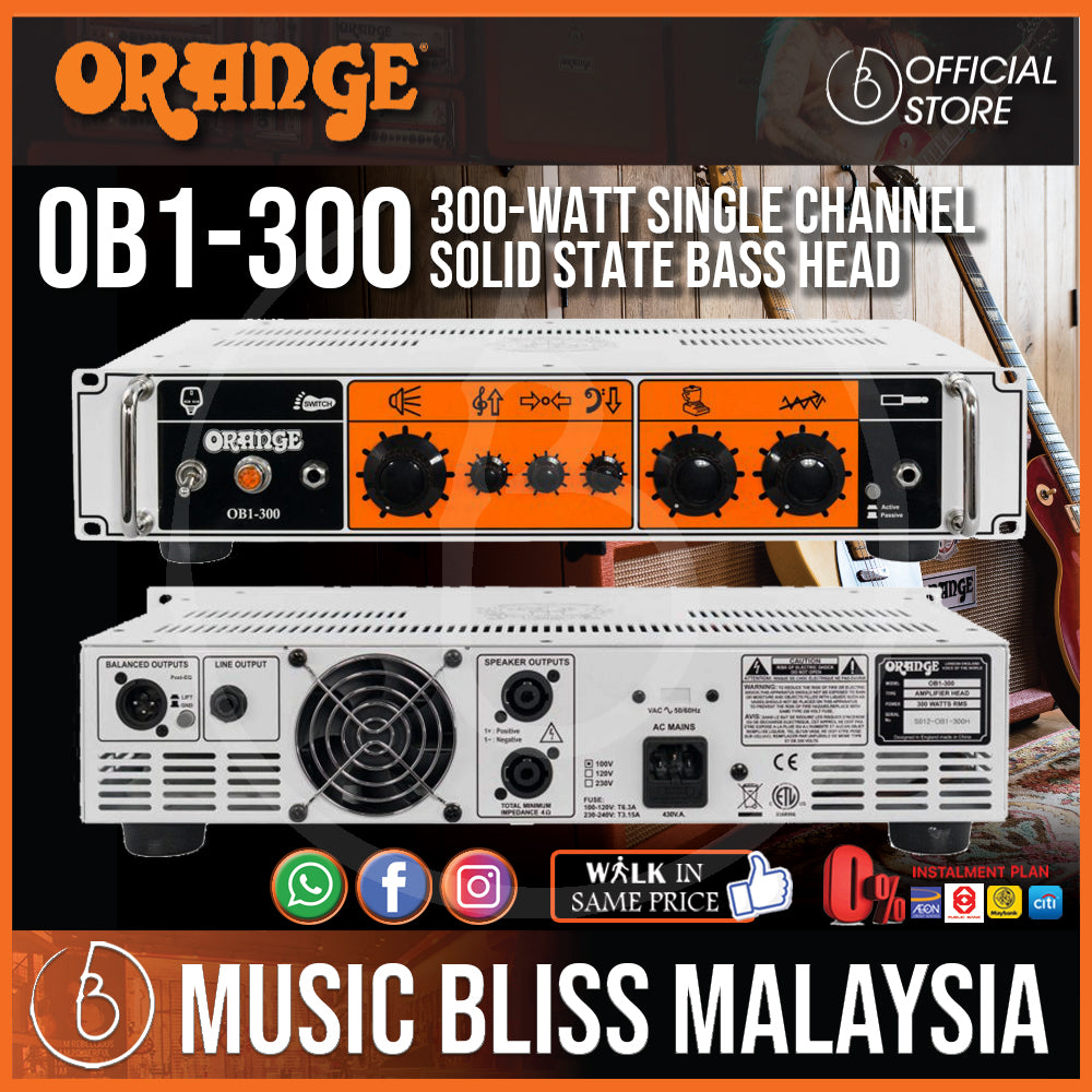 Orange OB1-300 300W Single Channel Solid State Bass Head Music Bliss  Malaysia