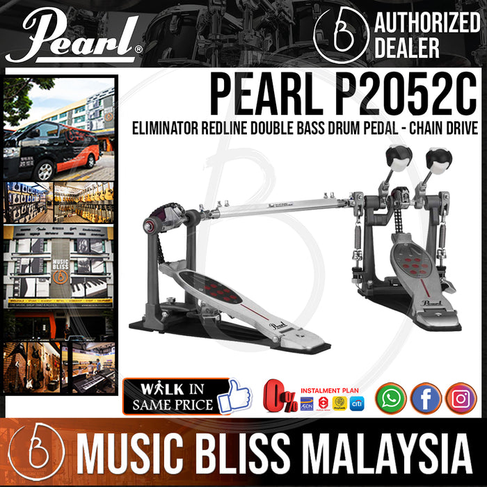 pearl p2052c eliminator redline double bass drum pedal