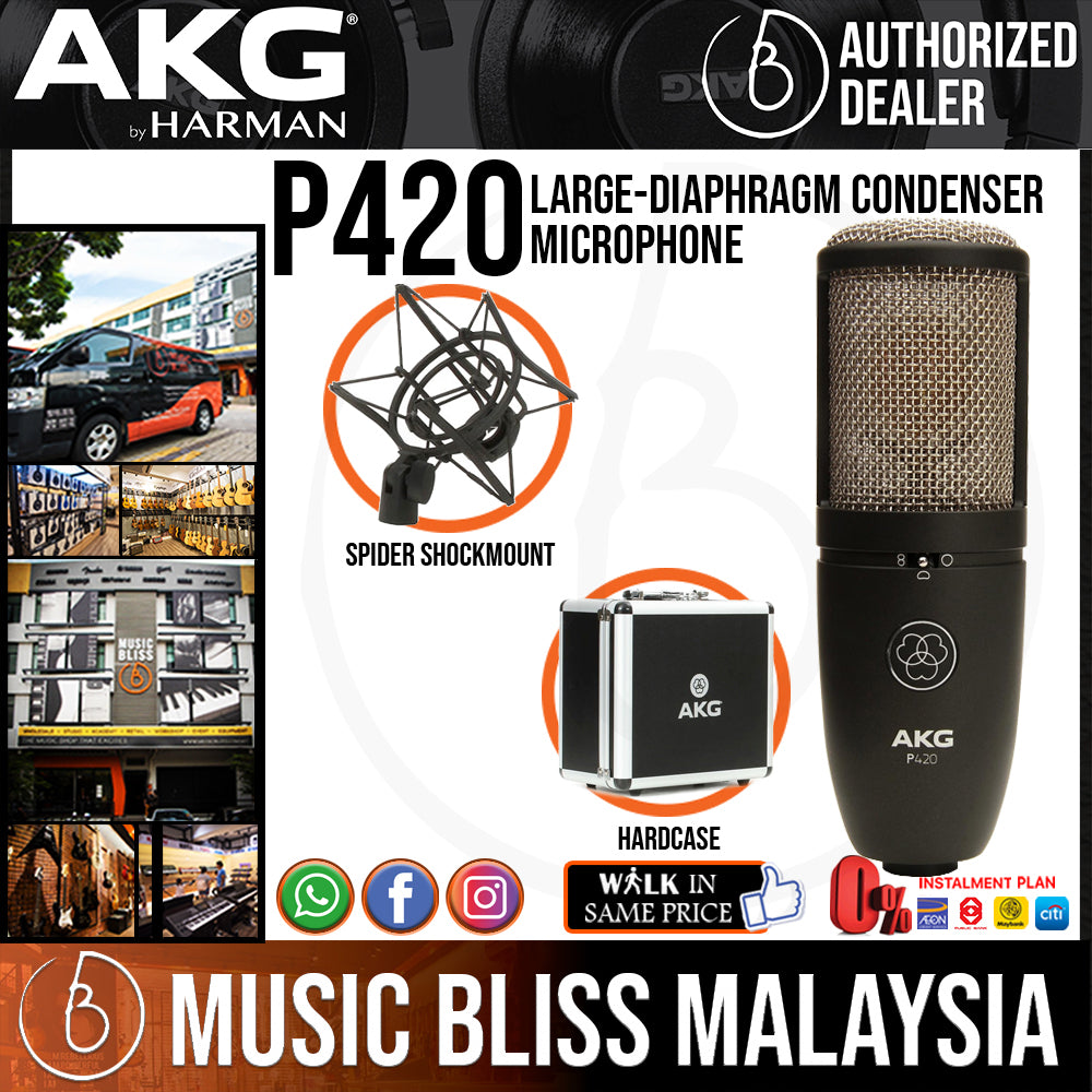 AKG P420 Large-Diaphragm Condenser Microphone | Music Bliss Malaysia