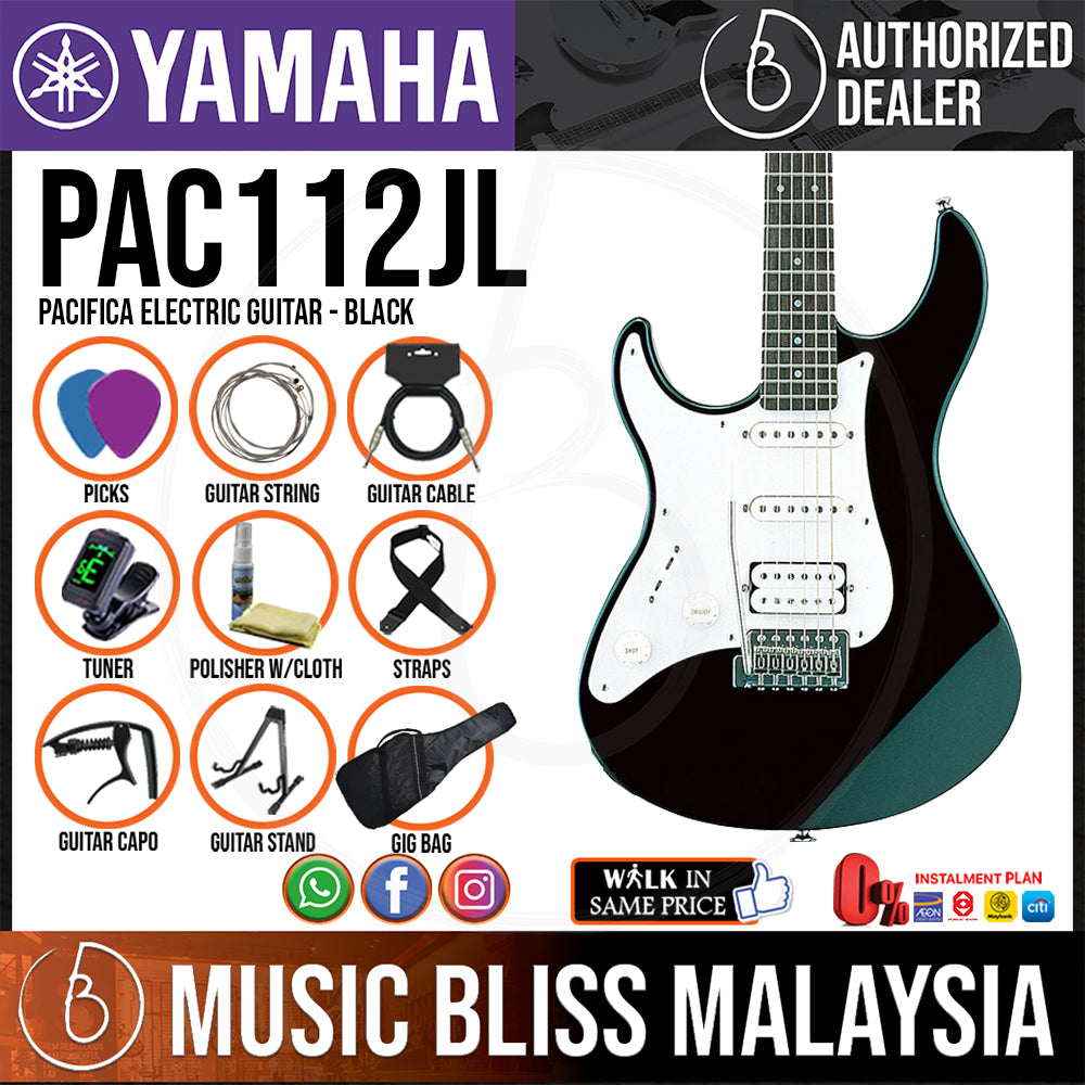 Yamaha PAC112JL Pacifica Left Handed Electric Guitar Black