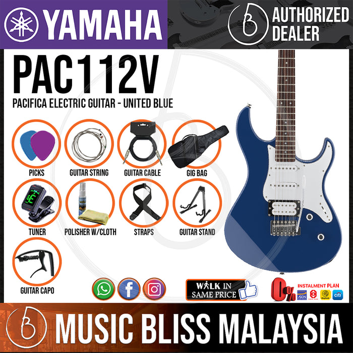 Yamaha PAC112V Pacifica Electric Guitar - United Blue (PAC 112V/PAC-112V) - Music Bliss Malaysia