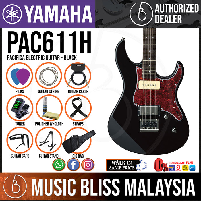 Yamaha PAC611H Pacifica Electric Guitar - Black (PAC 611H/PAC-611H) - Music Bliss Malaysia