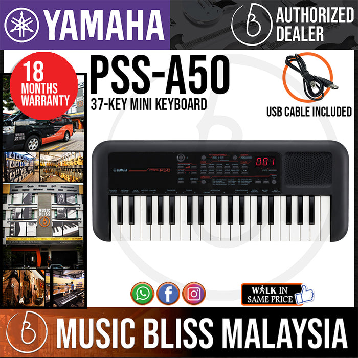  Yamaha Mini-key Portable Keyboard PSS-A50 : Musical