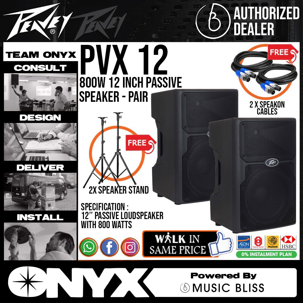 Peavey PVX 12 400W 12" Passive Speaker - 1 Pair | Music Bliss Malaysia