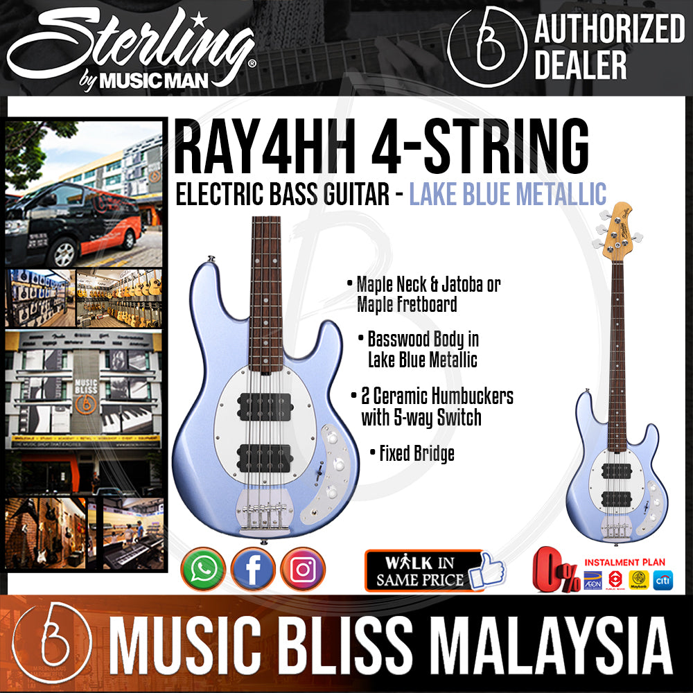 Sterling by music man stingray 4 hh lake store blue