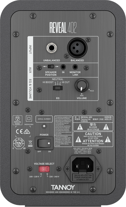 Tannoy Reveal 402 4-inch Powered Studio Monitor - Music Bliss Malaysia