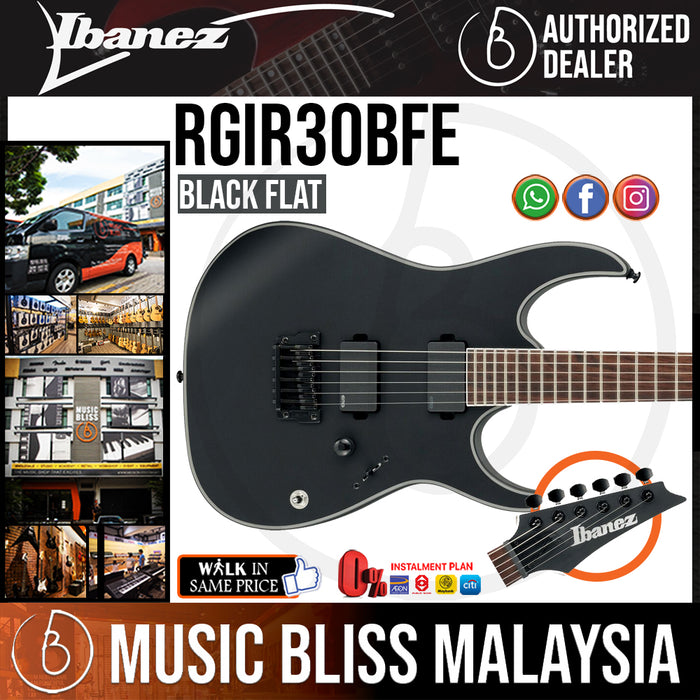 Ibanez RG Iron Label RGIR30BFE - Black Flat (RGIR30BFE-BKF) - Music Bliss Malaysia