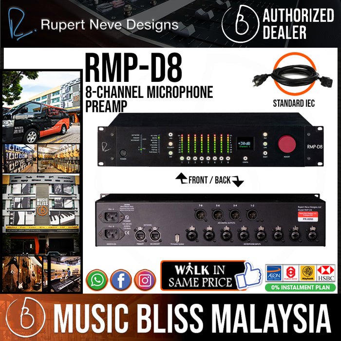 Rupert Neve Designs RMP-D8 8-channel Microphone Preamp | Music Bliss ...