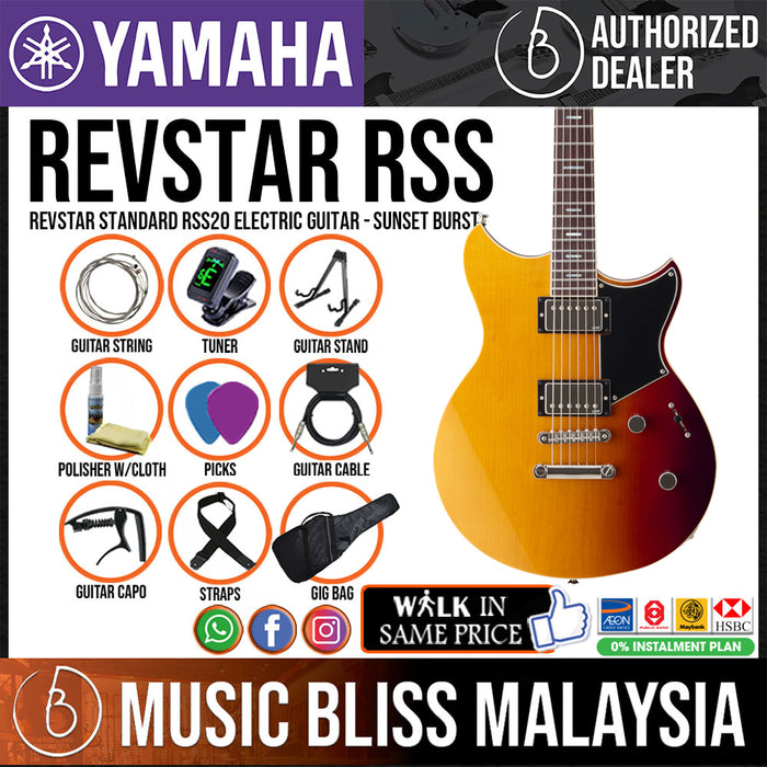 Yamaha Revstar Standard RSS20 Electric Guitar - Sunset Burst - Music Bliss Malaysia