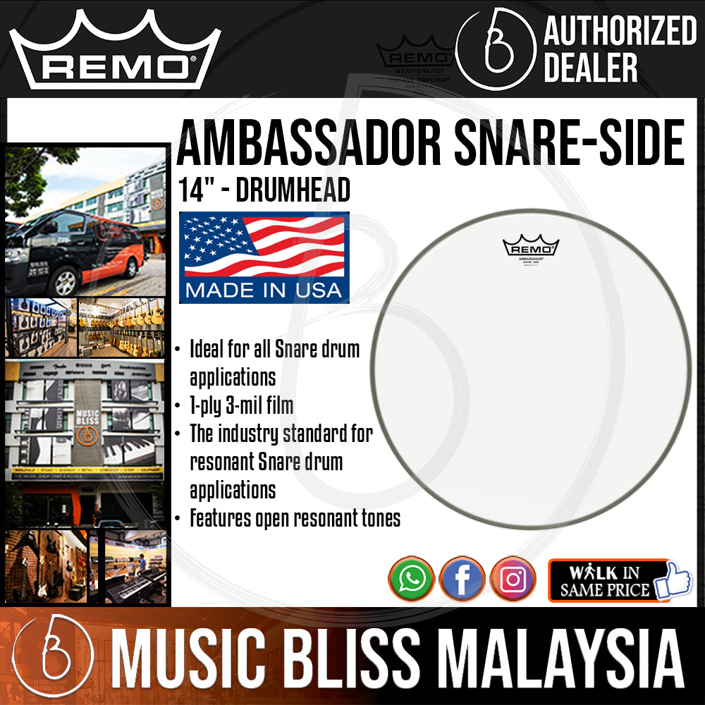 Remo weatherking deals ambassador snare