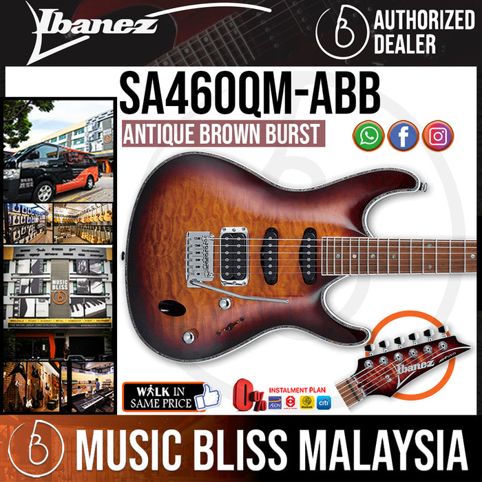 Ibanez SA460QM - Antique Brown Burst | Music Bliss Malaysia