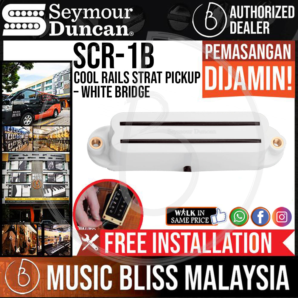 Seymour Duncan SCR-1B Cool Rails Strat Pickup – White Bridge