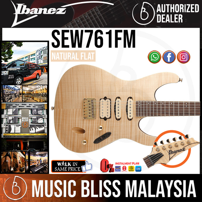 Ibanez Standard SEW761FM Electric Guitar - Natural Flat (SEW761FM-NTF) - Music Bliss Malaysia