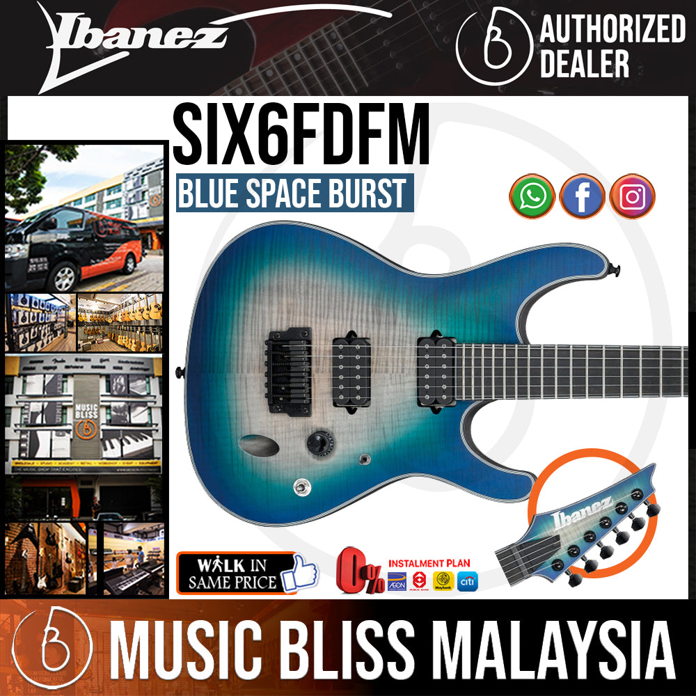 Ibanez Iron Label SIX6FDFM - Blue Space Burst | Music Bliss Malaysia