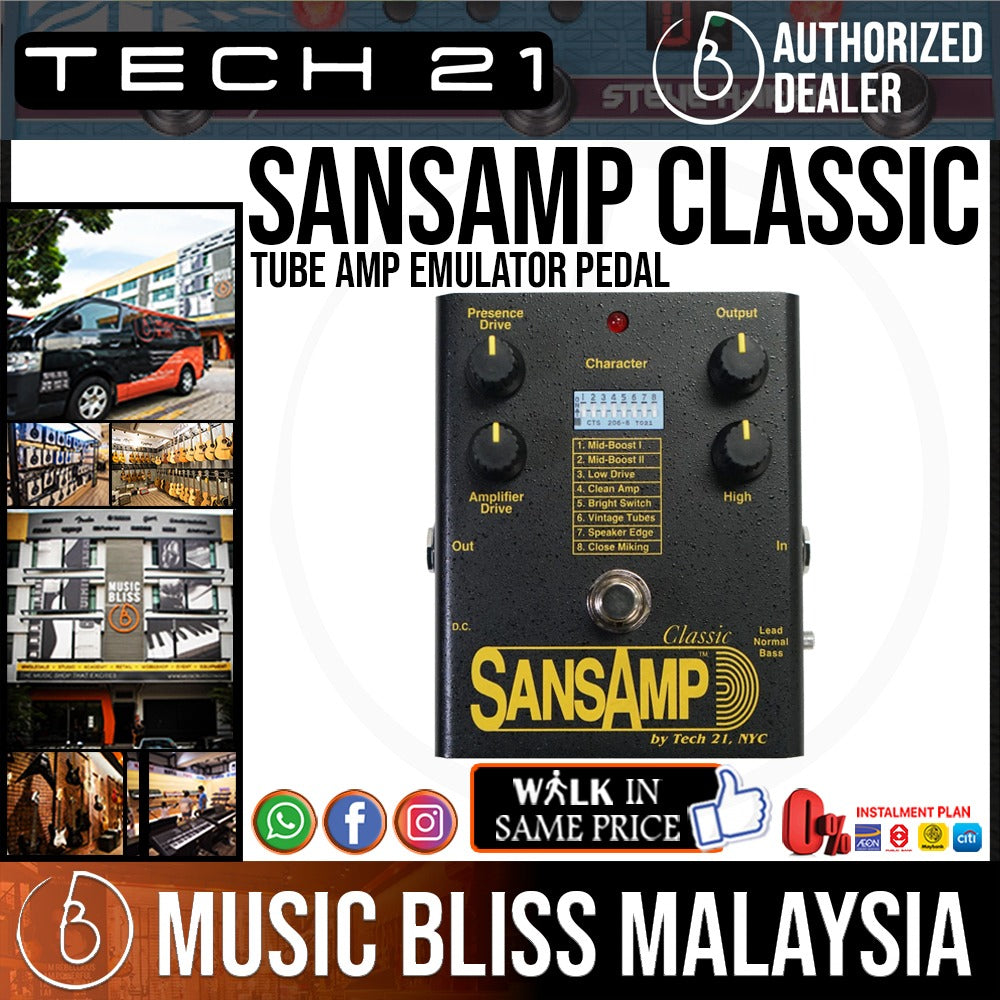 Tech 21 SansAmp Classic Tube Amp Emulator Pedal | Music Bliss Malaysia