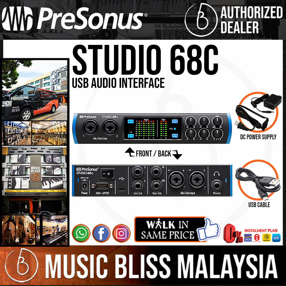 PreSonus Studio 68c USB-C Audio Interface | Music Bliss Malaysia