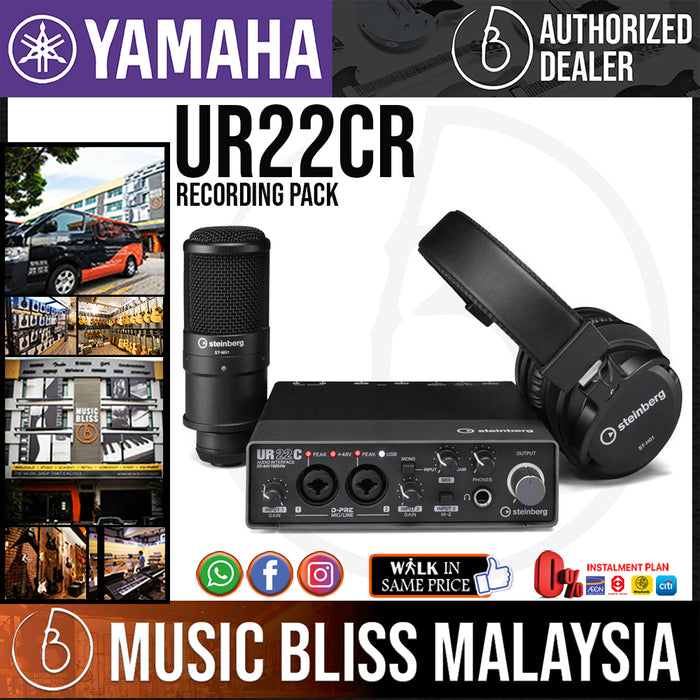 Yamaha Steinberg UR22C Recording Pack (UR-22C) - Music Bliss Malaysia